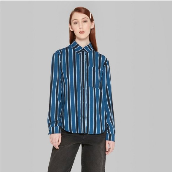 Wild Fable Striped Blouse - Picture 2 of 12
